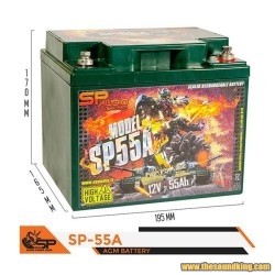 Bateria SP AUDIO SP55AGM 55A/2000A MAX